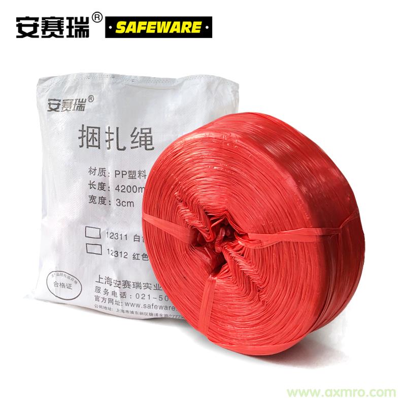 安赛瑞 捆扎塑料绳包装绳捆绑绳，尺寸:3cm×4200m，红色 1条安赛瑞 捆扎塑料绳包装绳捆绑绳，尺寸:3cm×4200m，红色 1条